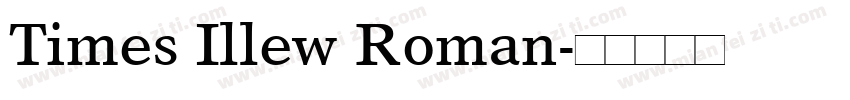 Times Illew Roman字体转换